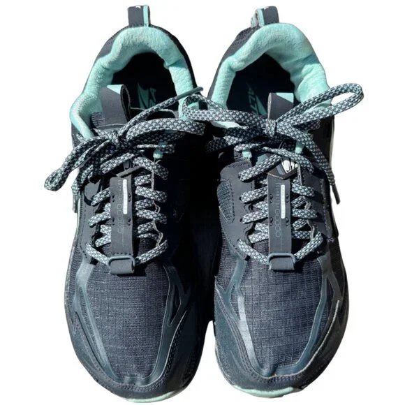 Altra Lone Peak 4.5 Women's Gray Teal Trail Hike Running Shoes Size 10 - Picture 2 of 15